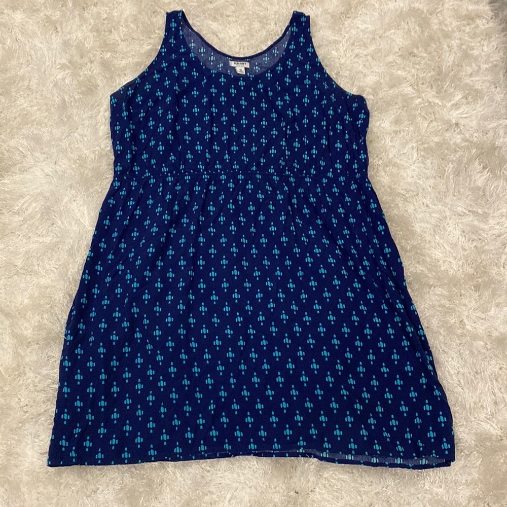 Cute navy and teal dress